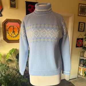 St. John's Bay Vintage Light Blue Turtleneck Sweater